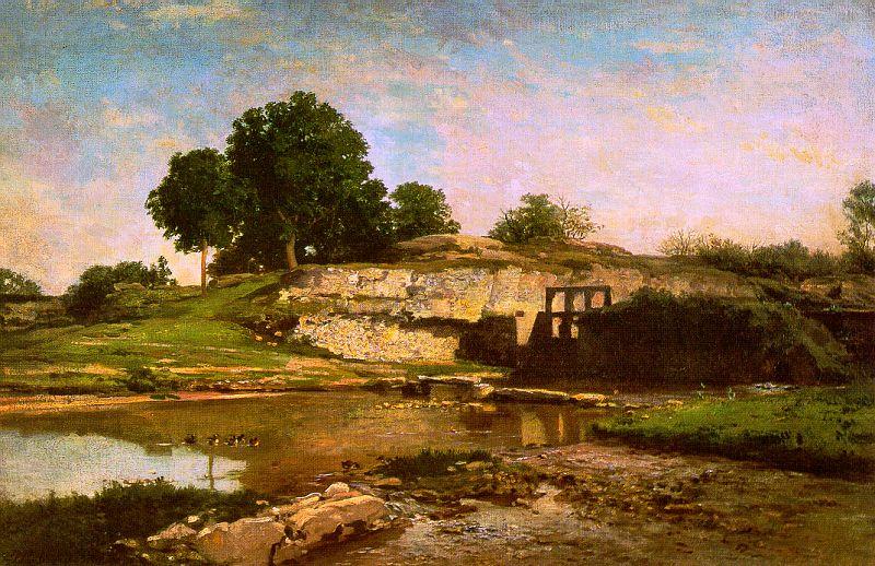 Charles Francois Daubigny The Flood Gate at Optevoz